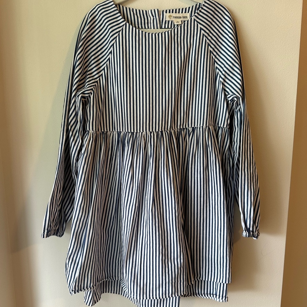 Tucker + Tate navy and white striped dress